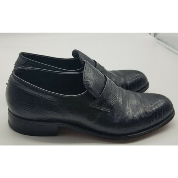 Vintage FootJoy Classics 73734 Lizard Exotic Black Golf Loafers Men\'s Size 10C main image 4